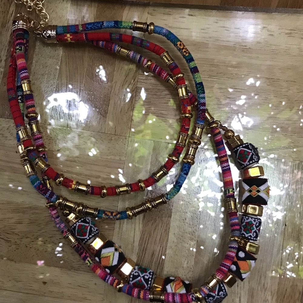 Four Layered Embroidery 🧵 Necklace